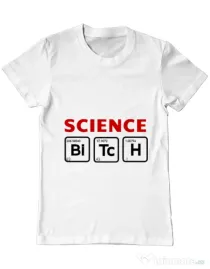 Tricou ADLER barbat Science Bitch Alb