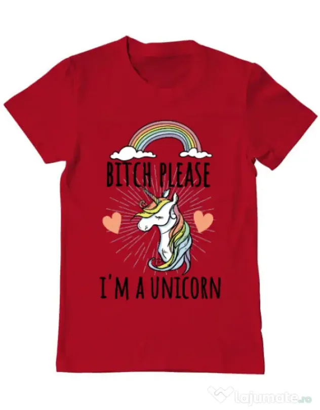 Tricou ADLER barbat Bitch Please Rosu