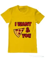 Tricou ADLER barbat I want you Galben