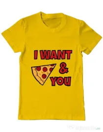 Tricou ADLER barbat I want you Galben