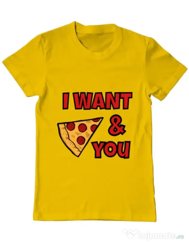 Tricou ADLER barbat I want you Galben