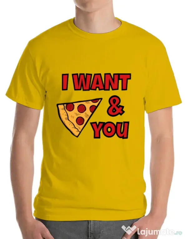 Tricou ADLER barbat I want you Galben