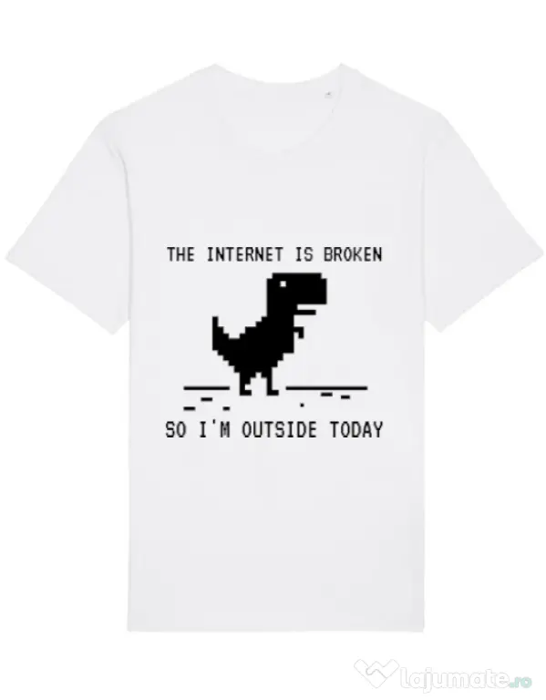 Tricou STANLEY STELLA barbat The internet is broken Alb