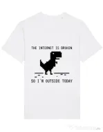 Tricou STANLEY STELLA barbat The internet is broken Alb