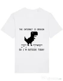 Tricou STANLEY STELLA barbat The internet is broken Alb
