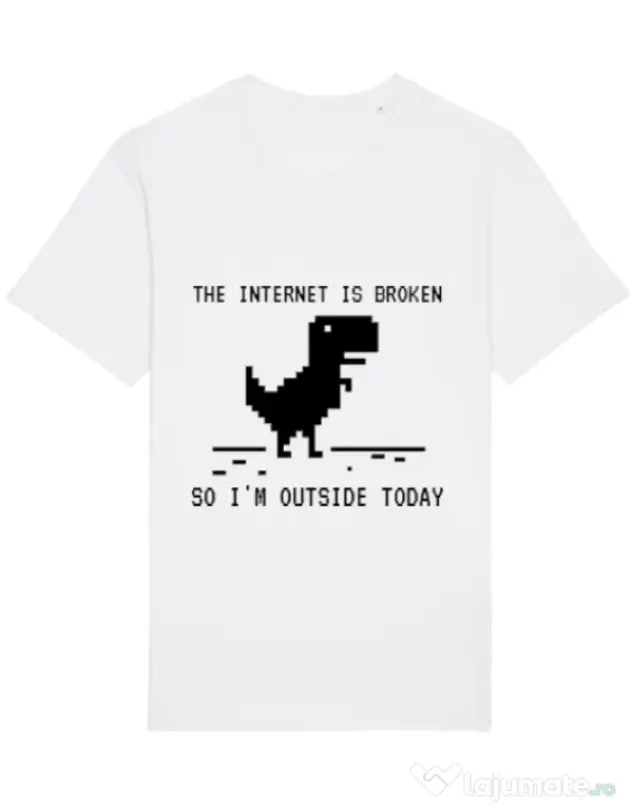 Tricou STANLEY STELLA barbat The internet is broken Alb