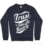 Bluza ADLER barbat Trust me, I have a beard Denim inchis
