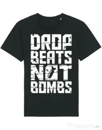 Tricou STANLEY STELLA barbat Drop beats, not bombs Negru
