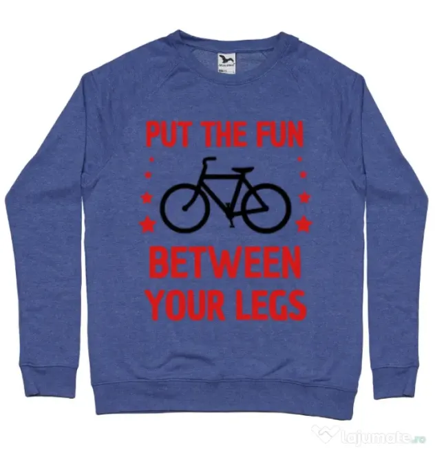 Bluza ADLER barbat Put the fun Between your legs Albastru melanj