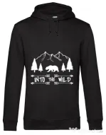 Hoodie barbat cu gluga Into the wild Negru