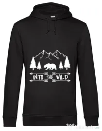 Hoodie barbat cu gluga Into the wild Negru