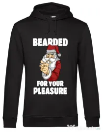 Hoodie barbat cu gluga Bearded for your pleasure Negru