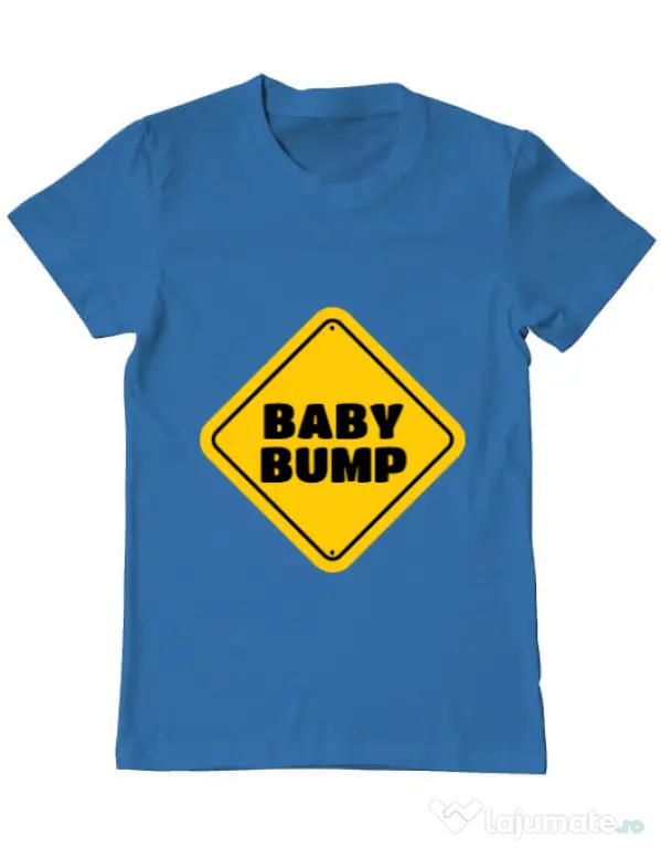 Tricou ADLER barbat Baby bump Albastru azuriu
