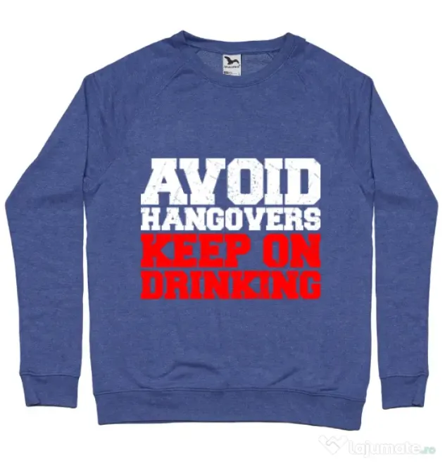 Bluza ADLER barbat Avoid hangovers Albastru melanj