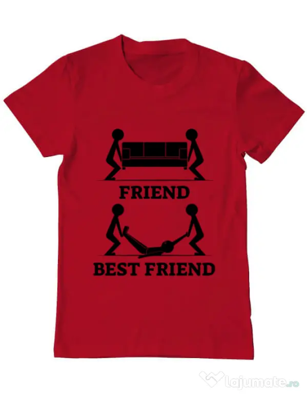 Tricou ADLER barbat Best friend Rosu