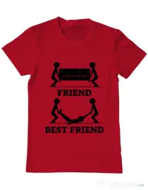Tricou ADLER barbat Best friend Rosu