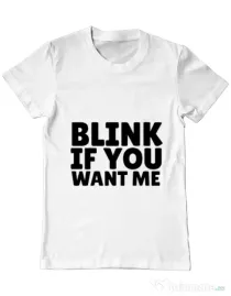 Tricou ADLER barbat Blink if you want me Alb