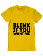 Tricou ADLER barbat Blink if you want me Galben