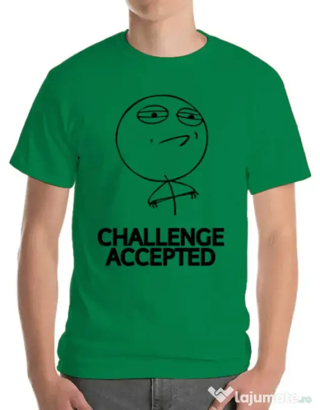 Tricou ADLER barbat Challenge Accepted Verde mediu