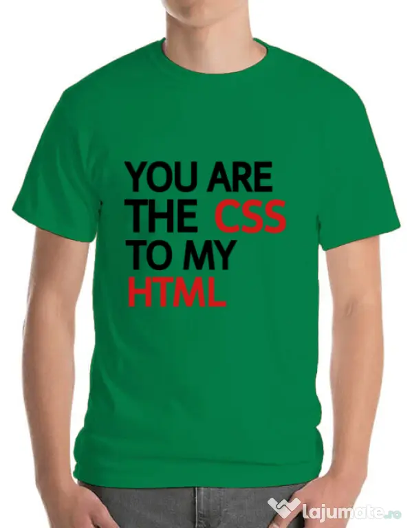 Tricou ADLER barbat CSS to HTML Verde mediu