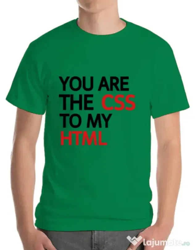 Tricou ADLER barbat CSS to HTML Verde mediu