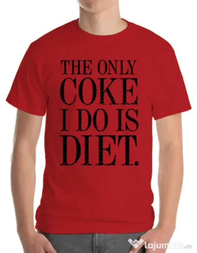 Tricou ADLER barbat Diet coke Rosu