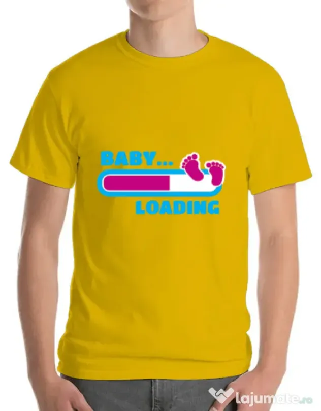Tricou ADLER barbat Baby loading Galben