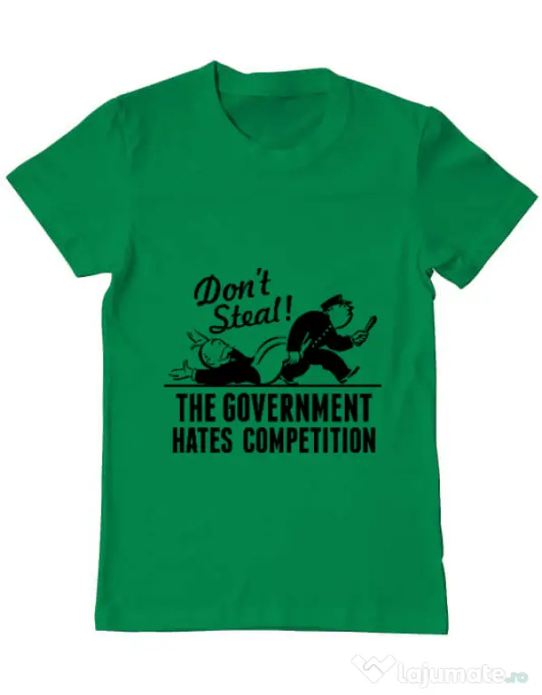 Tricou ADLER barbat Don't steal Verde mediu