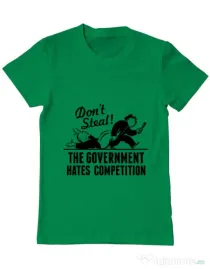 Tricou ADLER barbat Don't steal Verde mediu