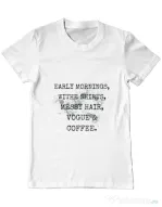 Tricou ADLER barbat Early mornings Alb