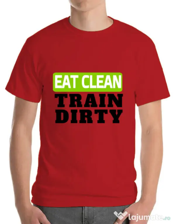 Tricou ADLER barbat Eat clean Rosu