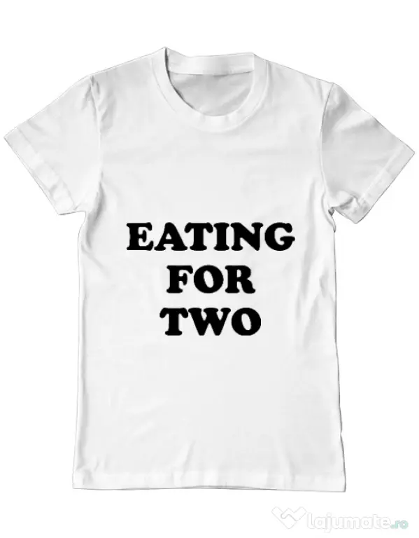 Tricou ADLER barbat Eating for two Alb