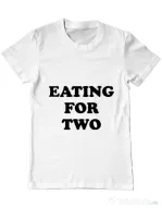 Tricou ADLER barbat Eating for two Alb