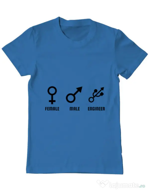 Tricou ADLER barbat Engineer sign Albastru azuriu