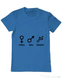 Tricou ADLER barbat Engineer sign Albastru azuriu