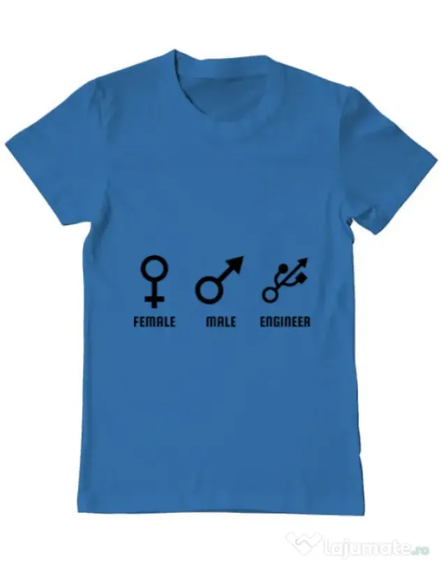 Tricou ADLER barbat Engineer sign Albastru azuriu