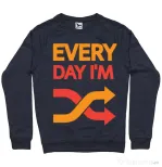 Bluza ADLER barbat Every day i'm shuffling Denim inchis