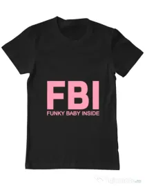 Tricou ADLER barbat Funky baby inside Negru