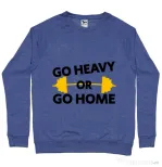 Bluza ADLER barbat Go heavy or go home Albastru melanj