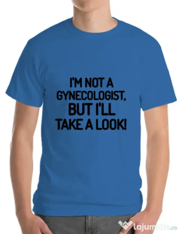 Tricou ADLER barbat Gynecologist Albastru azuriu