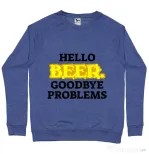 Bluza ADLER barbat Hello beer Albastru melanj