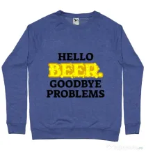 Bluza ADLER barbat Hello beer Albastru melanj