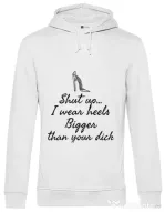 Hoodie barbat cu gluga High heels Alb