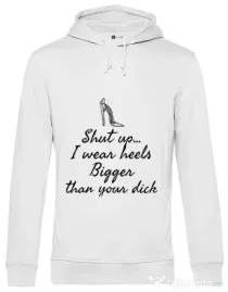 Hoodie barbat cu gluga High heels Alb