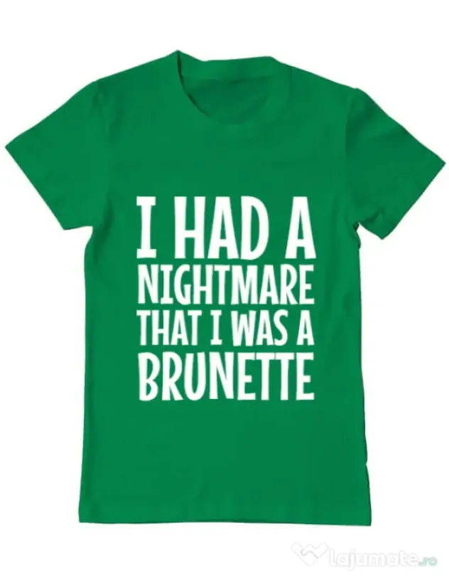 Tricou ADLER barbat I had a nightmare Brunette Verde mediu