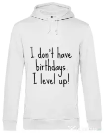 Hoodie barbat cu gluga I level up Alb