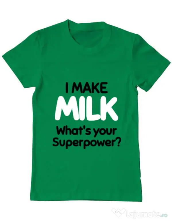 Tricou ADLER barbat I make milk Verde mediu