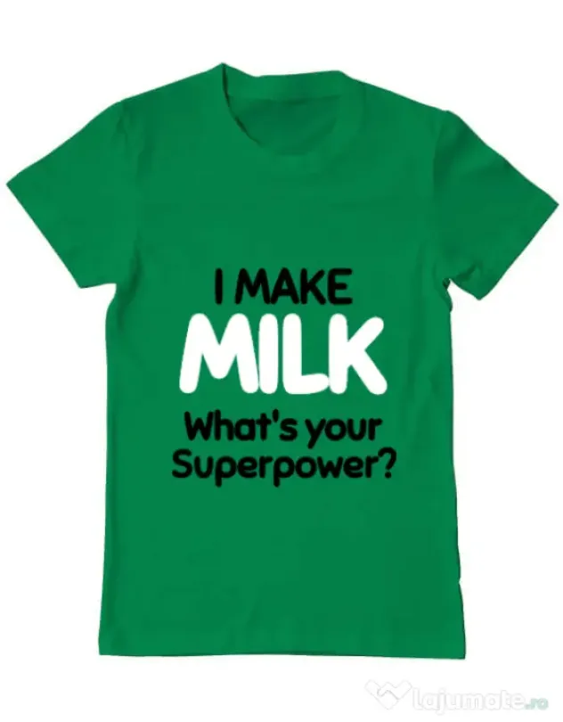 Tricou ADLER barbat I make milk Verde mediu