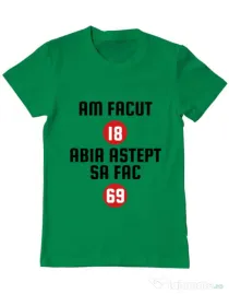 Tricou ADLER barbat Am facut 18 ani Verde mediu