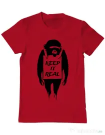 Tricou ADLER barbat Keep it real Rosu